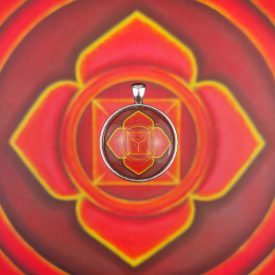 Gyökércsakra medál-kulcstartó 33mm x 8mm Letisztult