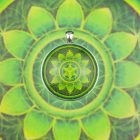 Szívcsakra medál-kulcstartó 43mm x 10mm Nagy méretű, letisztult