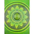 Szívcsakra medál-kulcstartó 43mm x 10mm Nagy méretű, letisztult