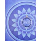 Torokcsakra medál-kulcstartó 33mm x 8mm Letisztult