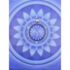 Torokcsakra medál-kulcstartó 33mm x 8mm Letisztult