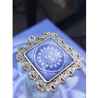 Torokcsakra medál 40mm x 9mm Virágos