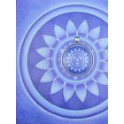 Torokcsakra medál-kulcstartó 43mm x 10mm Nagy méretű, letisztult