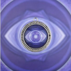 Homlokcsakra medál 39mm x 10mm Gyöngysoros