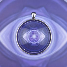   Homlokcsakra medál-kulcstartó 43mm x 10mm Nagy méretű, letisztult