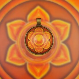 Nemi csakra medál 32mm x 16mm Réz színű