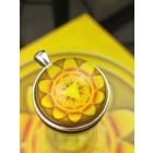 Köldökcsakra medál-kulcstartó 33mm x 15mm Letisztult, magas lencsés