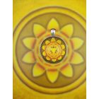 Köldökcsakra medál-kulcstartó 33mm x 15mm Letisztult, magas lencsés