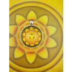 Köldökcsakra medál-kulcstartó 33mm x 15mm Letisztult, magas lencsés