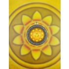 Köldökcsakra medál 36mm x 13mm Hullámos, magas lencsés