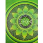 Szívcsakra medál 39mm x 15mm Gyöngysoros, magas lencsés