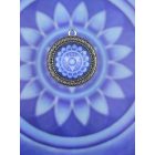 Torokcsakra medál 36mm x 13mm Hullámos, magas lencsés