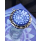 Torokcsakra medál 39mm x 15mm Gyöngysoros, magas lencsés