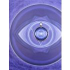 Homlokcsakra medál-kulcstartó 33mm x 15mm Letisztult, magas lencsés