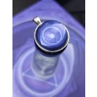 Homlokcsakra medál-kulcstartó 33mm x 15mm Letisztult, magas lencsés