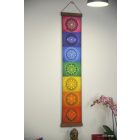 Ébredés csakrasor textilkép sötét léccel 100cm